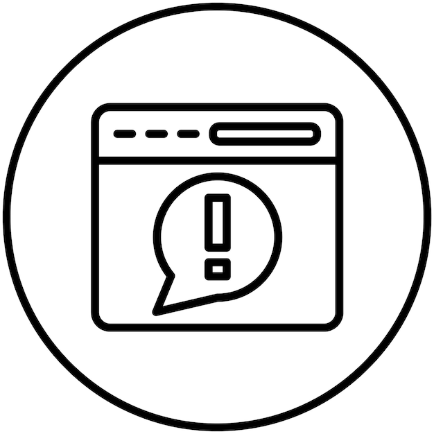 Ilustración del icono vectorial de alerta de mensaje del conjunto de iconos de marketing web