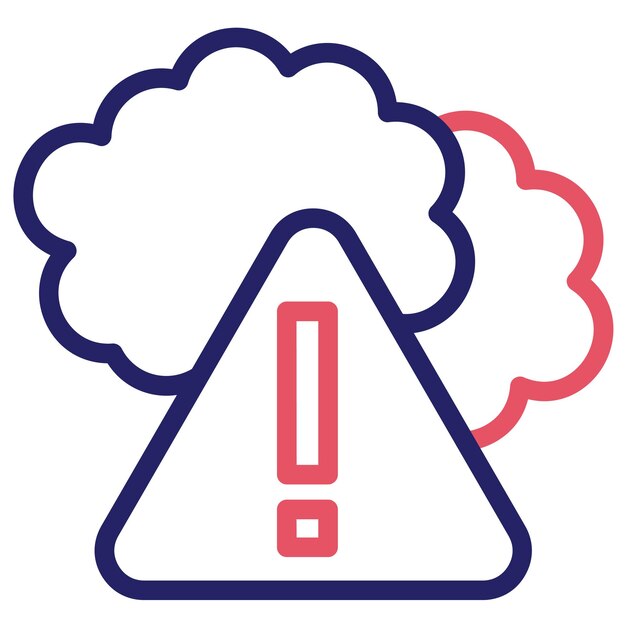 Ilustración del icono vectorial de alerta meteorológica del conjunto de iconos meteorológicos