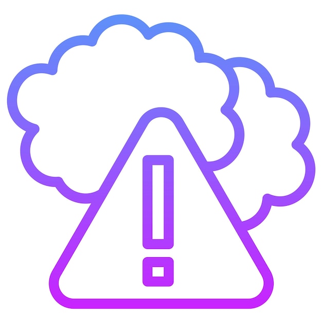 Ilustración del icono vectorial de alerta meteorológica del conjunto de iconos meteorológicos