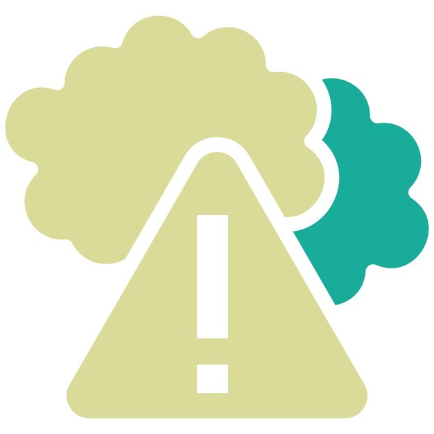 Ilustración del icono vectorial de alerta meteorológica del conjunto de iconos meteorológicos