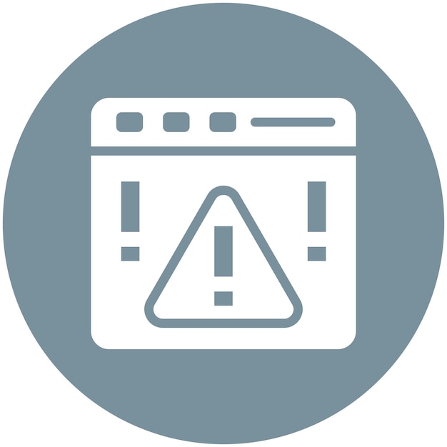 Ilustración del icono vectorial de alerta web del conjunto de iconos de marketing en línea