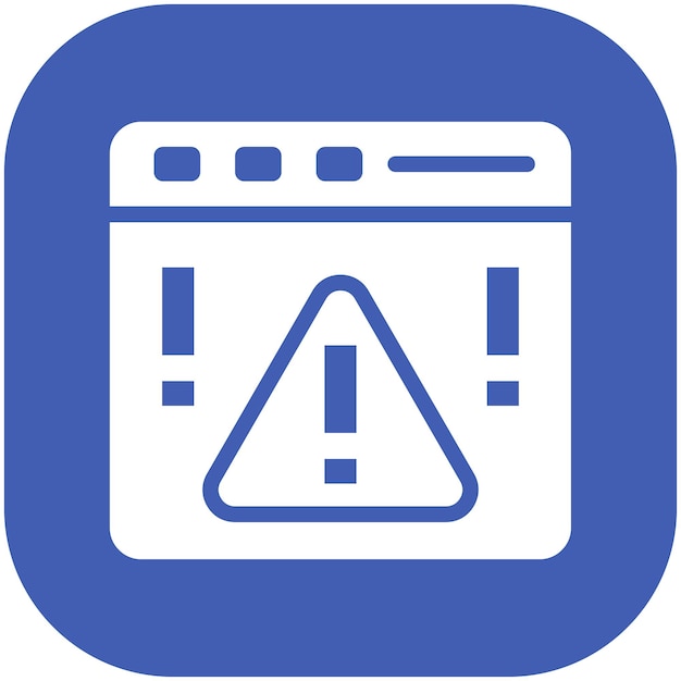 Ilustración del icono vectorial de alerta web del conjunto de iconos de marketing en línea