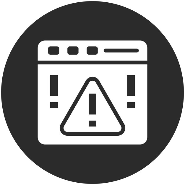 Ilustración del icono vectorial de alerta web del conjunto de iconos de marketing en línea