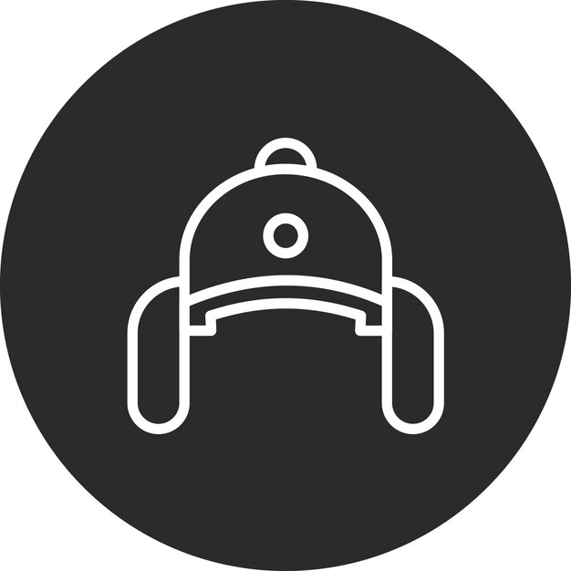 Ilustración del icono vectorial de las aletas de las orejas del conjunto de iconos de invierno
