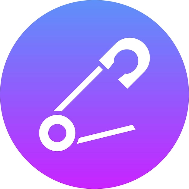 Ilustración del icono vectorial del alfiler de seguridad del icono del bebé