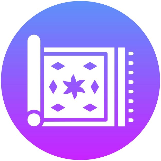 Ilustración del icono vectorial de la alfombra del conjunto de iconos de mejoras para el hogar