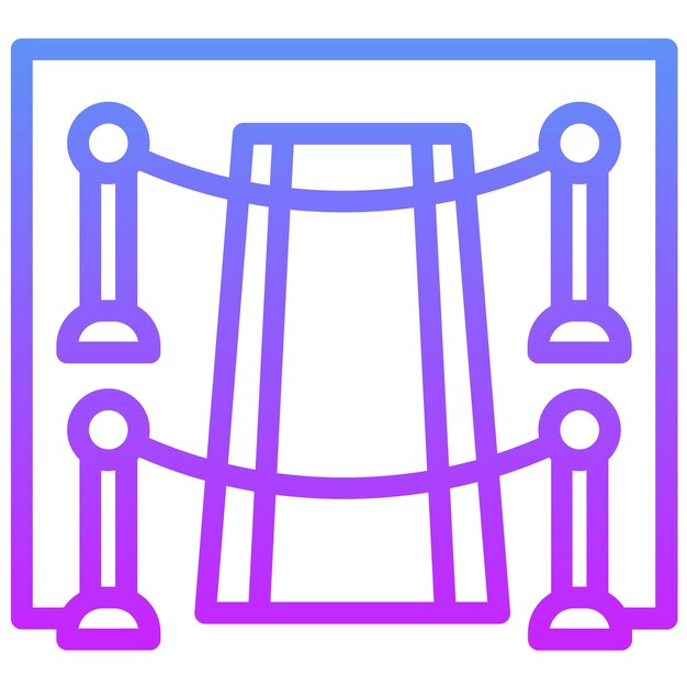 Ilustración del icono vectorial de la alfombra roja del conjunto de iconos de eventos de premios