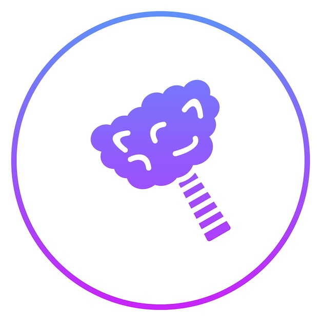 Ilustración del icono vectorial de algodón caramelo del conjunto de iconos de dulces y caramelos