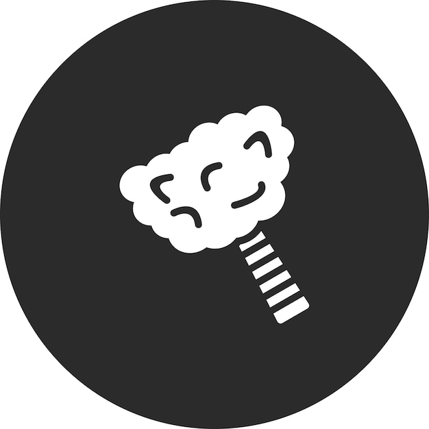 Ilustración del icono vectorial de algodón caramelo del conjunto de iconos de dulces y caramelos