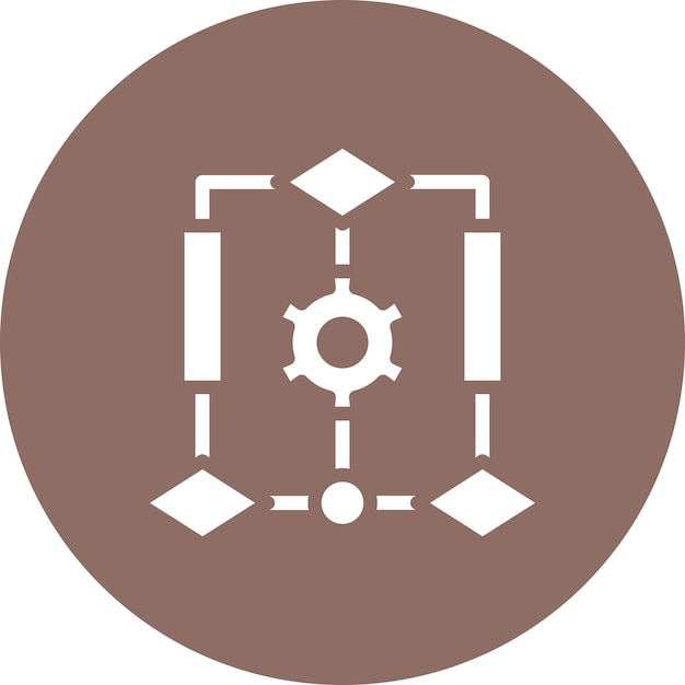 Ilustración del icono vectorial del algoritmo del conjunto de iconos de análisis de datos