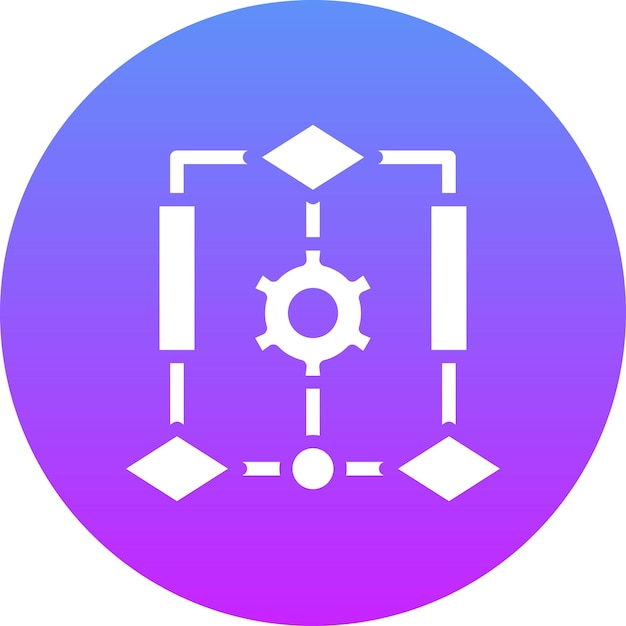 Ilustración del icono vectorial del algoritmo del conjunto de iconos de análisis de datos