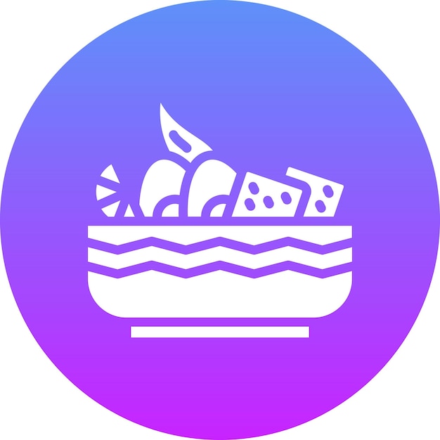 Ilustración del icono vectorial de alimentos de Poke del conjunto de iconos de World Cuisine
