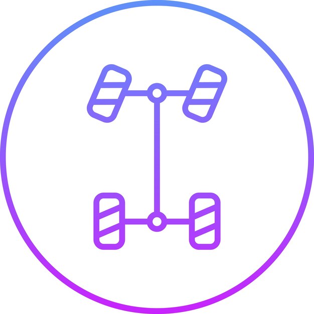 Ilustración del icono vectorial de alineación de ruedas del conjunto de iconos de reparación de automóviles