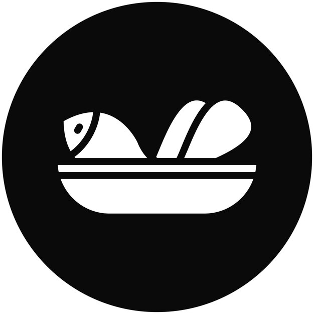 Ilustración del icono vectorial del almuerzo del conjunto de iconos de catering