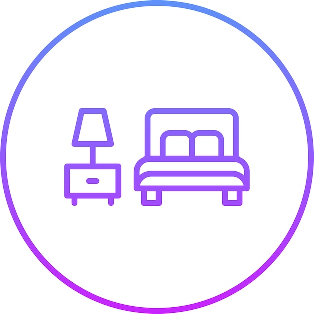 Ilustración del icono vectorial de alojamiento del conjunto de iconos de inmigración