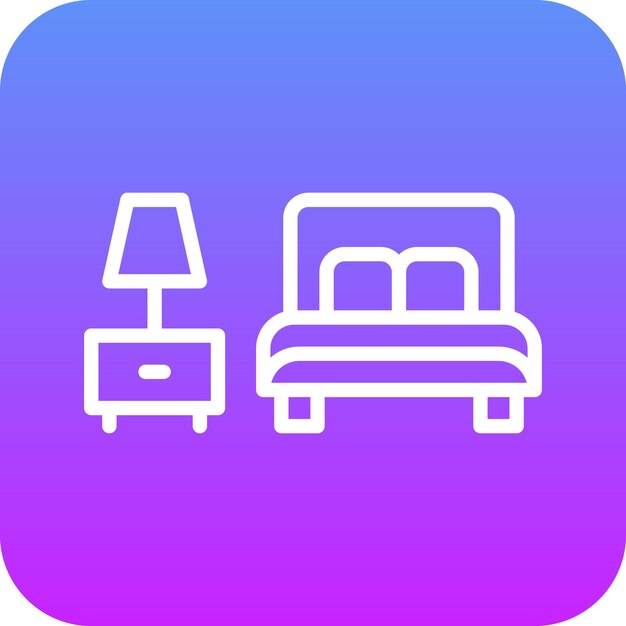 Ilustración del icono vectorial de alojamiento del conjunto de iconos de inmigración