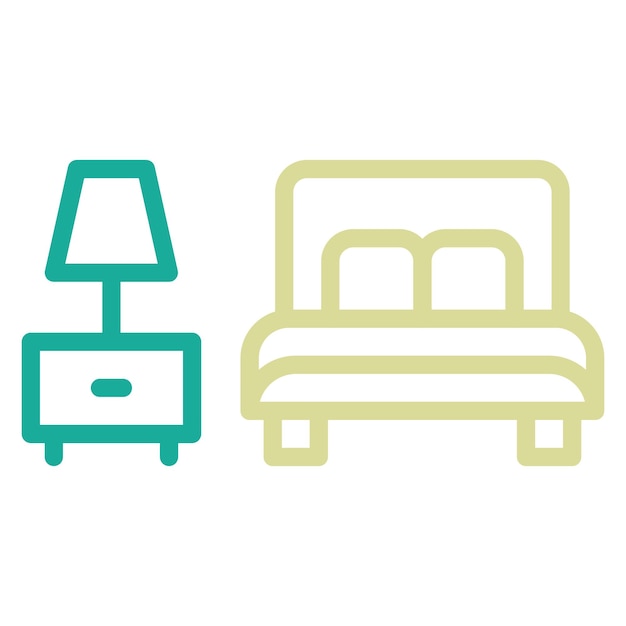 Ilustración del icono vectorial de alojamiento del conjunto de iconos de inmigración