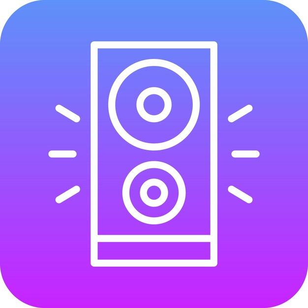 Vector ilustración del icono vectorial del altavoz del conjunto de iconos de entretenimiento