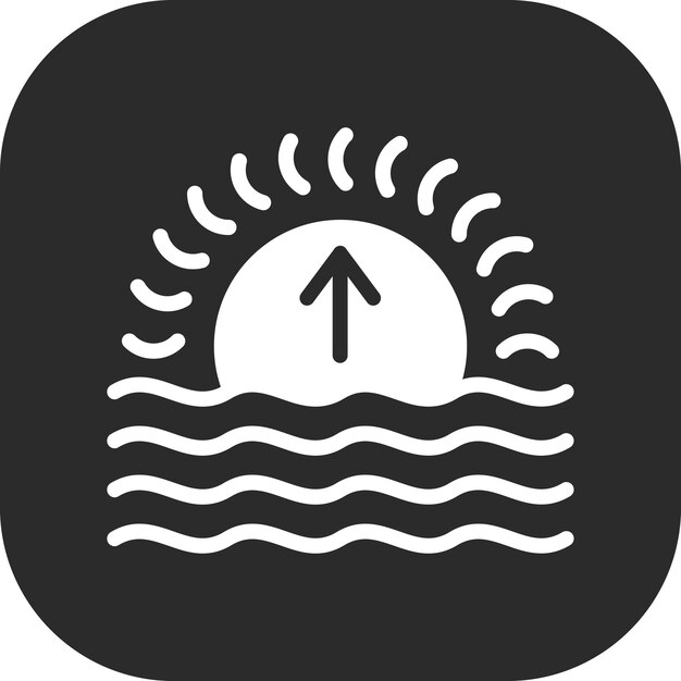 Ilustración del icono vectorial del amanecer del conjunto de iconos del tiempo