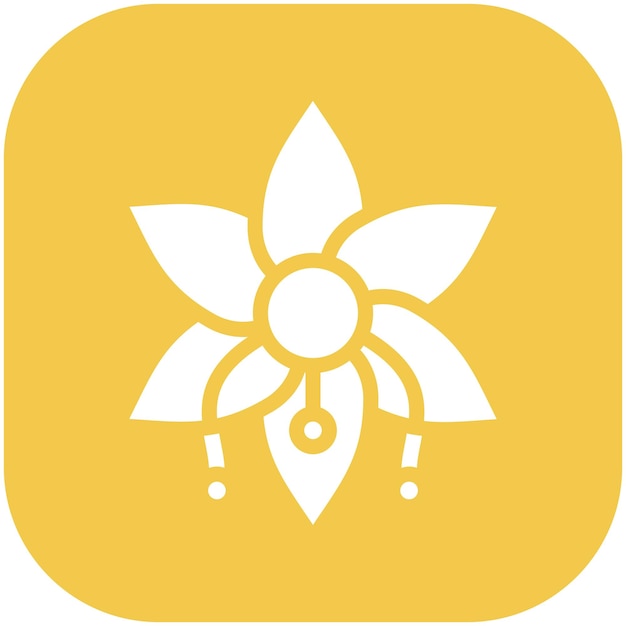 Ilustración del icono vectorial de Amaryllis del conjunto de iconos de flores
