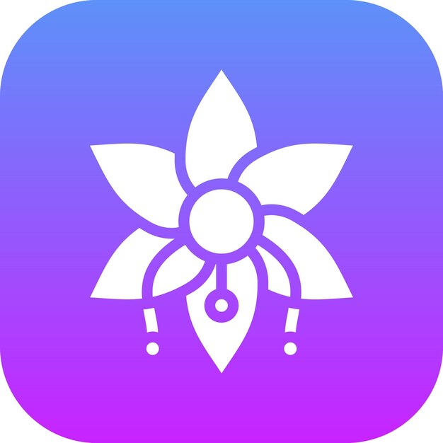 Ilustración del icono vectorial de Amaryllis del conjunto de iconos de flores