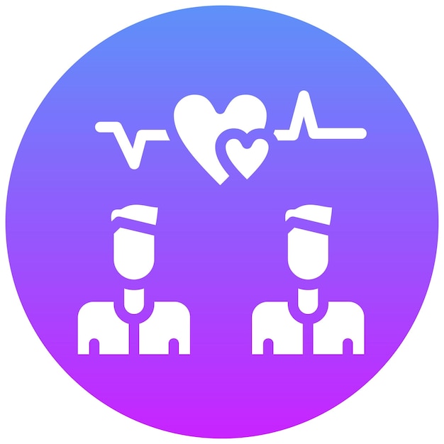 Ilustración del icono vectorial del amor del conjunto de iconos de la amistad