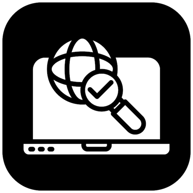 Ilustración del icono vectorial de análisis de red del conjunto de iconos de red