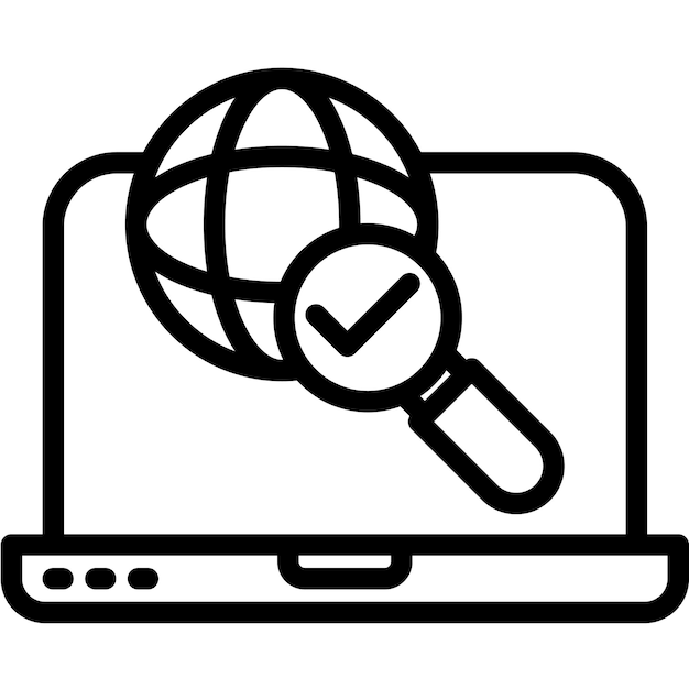 Ilustración del icono vectorial de análisis de red del conjunto de iconos de red