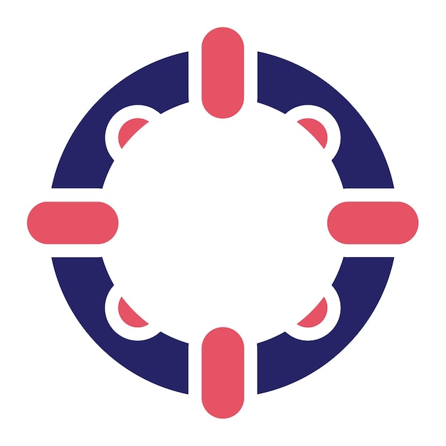Ilustración del icono vectorial del anillo de goma del conjunto de iconos de verano
