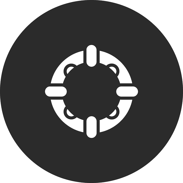 Ilustración del icono vectorial del anillo de goma del conjunto de iconos de verano