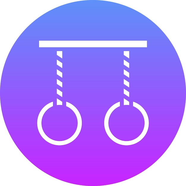 Ilustración del icono vectorial de los anillos del gimnasio