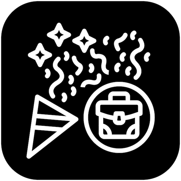 Ilustración del icono vectorial del aniversario del trabajo del conjunto de iconos de eventos de premios