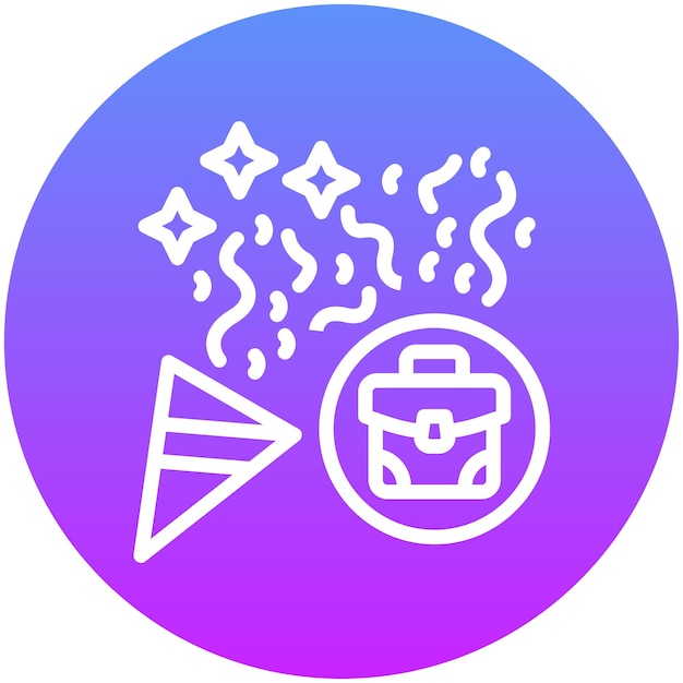 Ilustración del icono vectorial del aniversario del trabajo del conjunto de iconos de eventos de premios