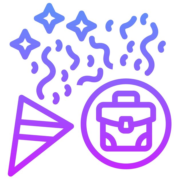 Ilustración del icono vectorial del aniversario del trabajo del conjunto de iconos de eventos de premios
