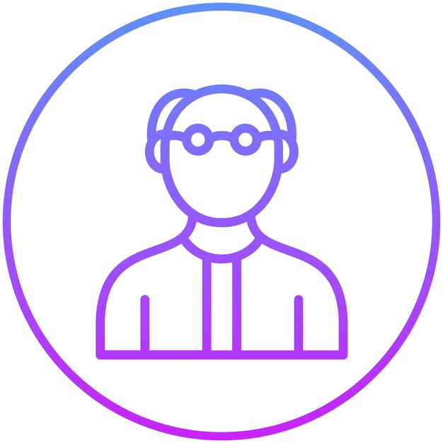Ilustración del icono vectorial antiguo del conjunto de iconos de Generation Gap