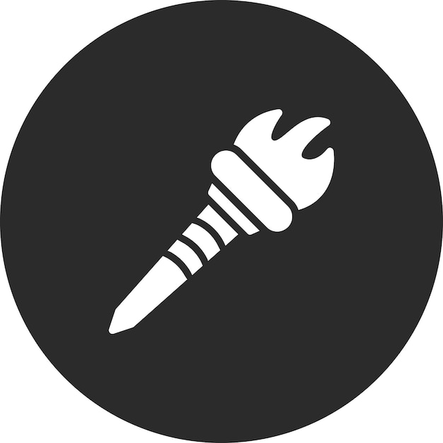 Ilustración del icono vectorial de la antorcha pirata del conjunto de iconos de los piratas
