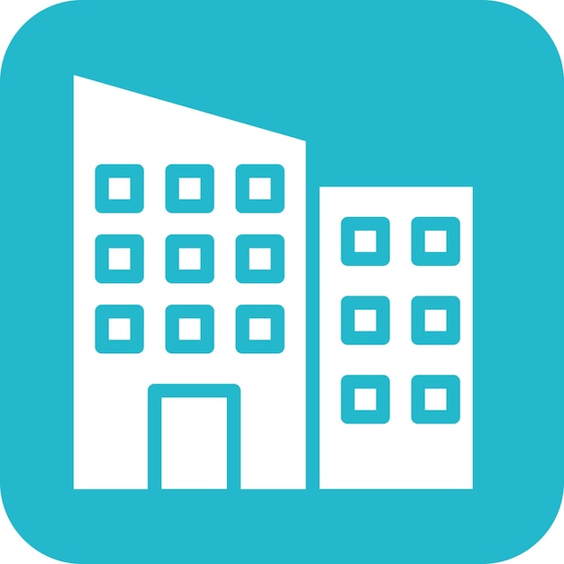 Ilustración del icono vectorial de apartamentos del conjunto de iconos de City Elements