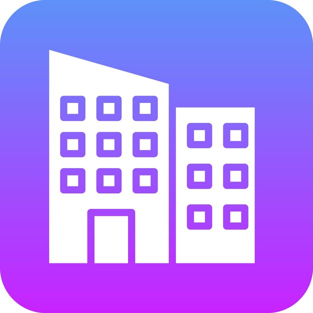 Ilustración del icono vectorial de apartamentos del conjunto de iconos de City Elements