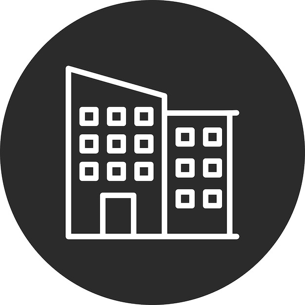 Ilustración del icono vectorial de apartamentos del conjunto de iconos de City Elements