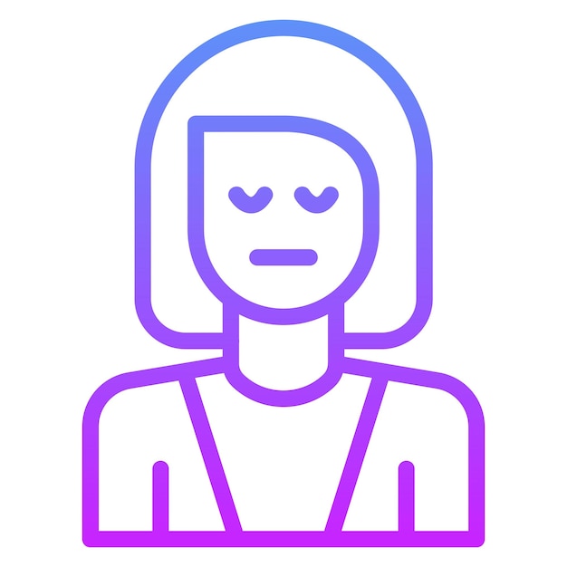 Ilustración del icono vectorial de apatía del conjunto de iconos de salud mental