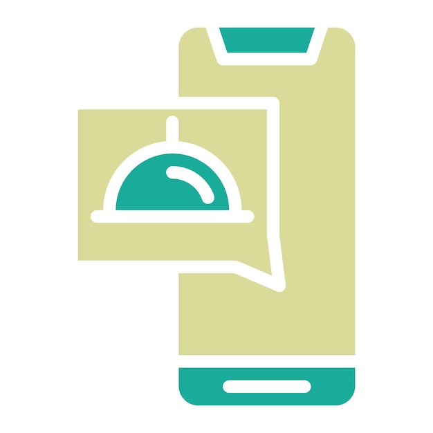 Ilustración del icono vectorial de la aplicación de alimentos del conjunto de iconos de entrega de alimentos