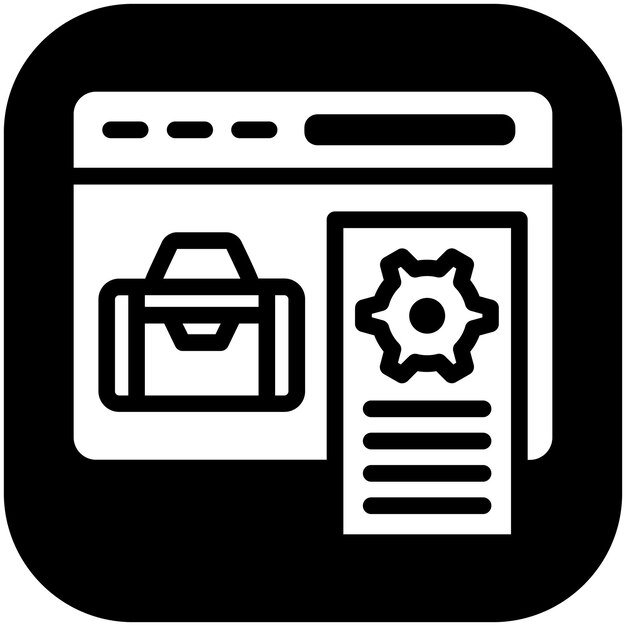 Ilustración del icono vectorial de la aplicación empresarial del conjunto de iconos No Code