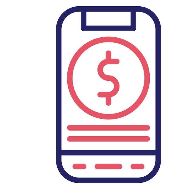 Ilustración del icono vectorial de la aplicación financiera del conjunto de iconos de contabilidad