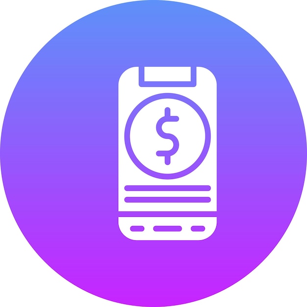Ilustración del icono vectorial de la aplicación financiera del conjunto de iconos de contabilidad