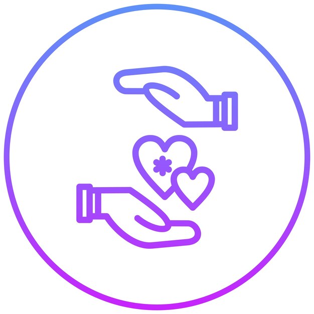 Ilustración del icono vectorial de apoyo paliativo del conjunto de iconos de quimioterapia