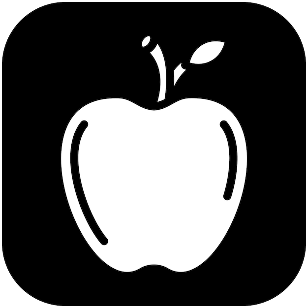 Ilustración del icono vectorial de Apple del conjunto de iconos de estilos de vida