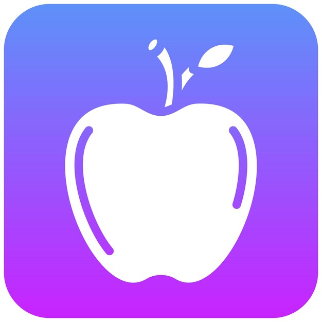 Ilustración del icono vectorial de Apple del conjunto de iconos de estilos de vida