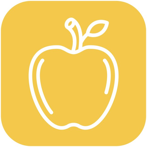 Ilustración del icono vectorial de Apple del conjunto de iconos de estilos de vida