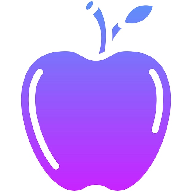 Ilustración del icono vectorial de Apple del conjunto de iconos de estilos de vida