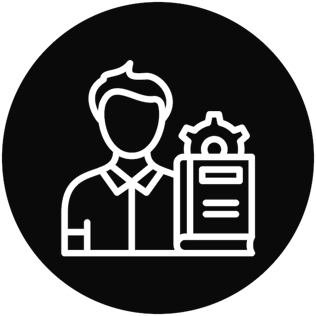 Ilustración del icono vectorial de aprendizaje del conjunto de iconos de capacitación empresarial